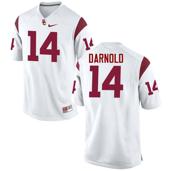 Men #14 Sam Darnold USC Trojans College Football Jerseys-White